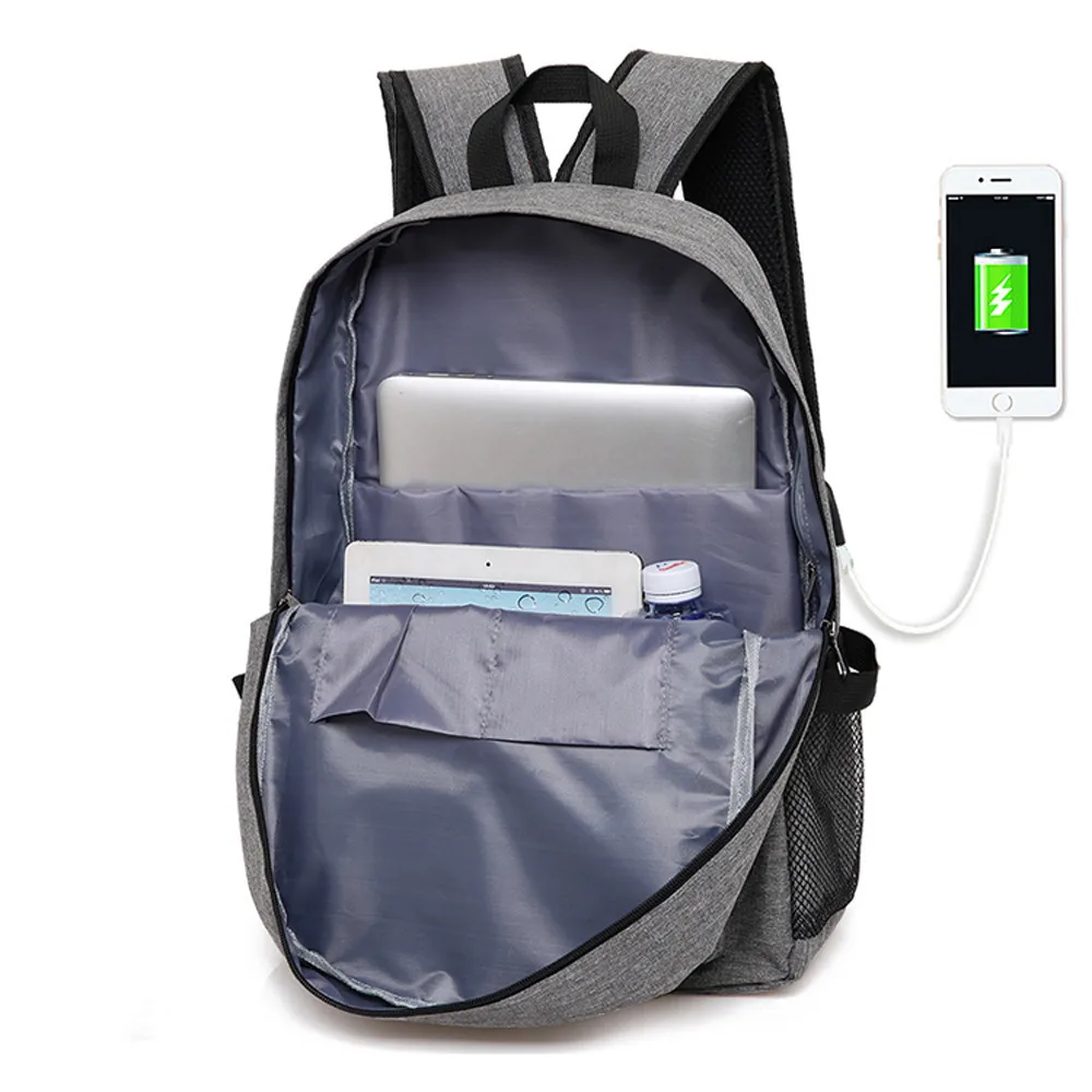 Mochila de moda de los hombres USB de carga externa impermeable estudiante bolsa bolso del ordenador portátil mochila Mochila de moda de los hombres USB de carga externa impermeable estudiante bolsa bolso del ordenador portátil mochila
