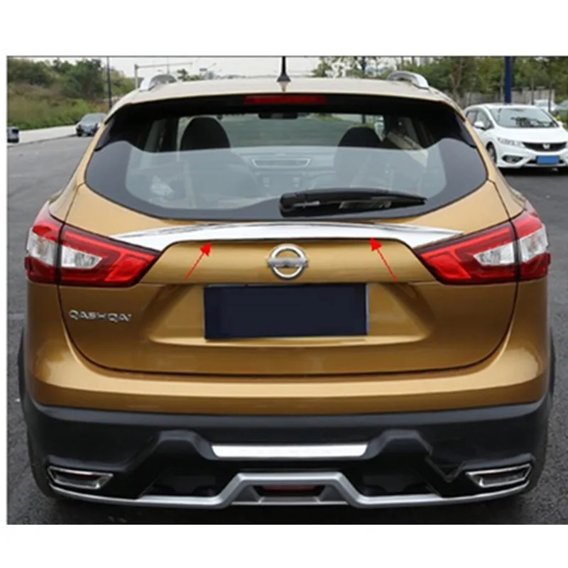 Аксессуары подходят для 2014 2015 2016 NISSAN QASHQAI J11 хром задний люк багажника LIFTGATE дверь