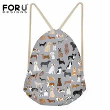 FORUDESIGNS/милый рюкзак с рисунком собаки на каждый день; модная маленькая сумка на шнурке; Женская дорожная обувь; сумка для детей