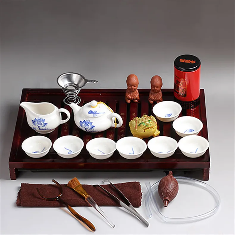 CJ281 Chinese Kung Fu Tea Set Drinkware Purple Clay ceramic include Tea
