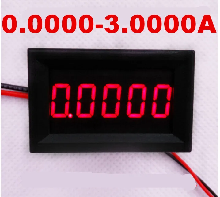 Red LCD digital Gauge Amperemeter meter DC 0.0000 3.0000A Current Panel