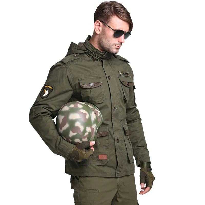 Армейская тактическая куртка-бомбер для мужчин; сезон зима-осень; армейское пальто с несколькими карманами; толстовки; ветровки; Военная Спортивная флисовая куртка