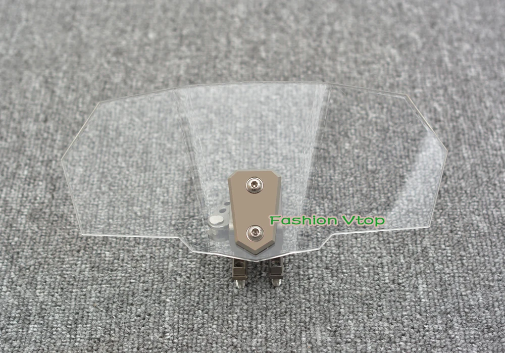

Universal Transparent Upper Outer Windshield Air Wind Deflectors Windscreen Bracket Set Adjustable for Motorcycle