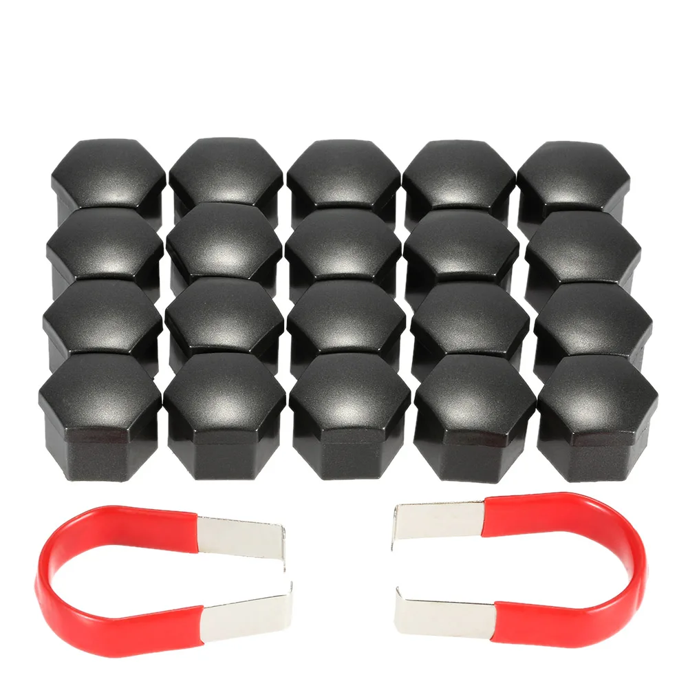KKmoon 20Pcs 17mm Boulons et /Écrous de Roue Universelle Cache /Écrou de Roue Boulon de Roue de Voiture /Écrou Cap Couvre Cache /Écrous Plastique