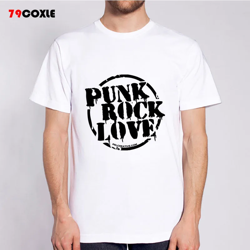 punk rock elastic mens t shirts fashion 2018 o neck sleeve t shirt men