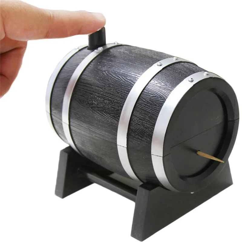 

1 PC Automatic Wine Barrel-Shaped Toothpick Holders Plastic Box Container Hot