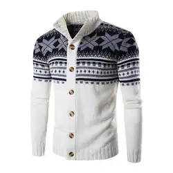 Мужской свитер Зима 2018 кардиган Pull Homme Рождественский свитер пальто Мужской Хлопковый Модный повседневный теплый вязаный джемпер мужские