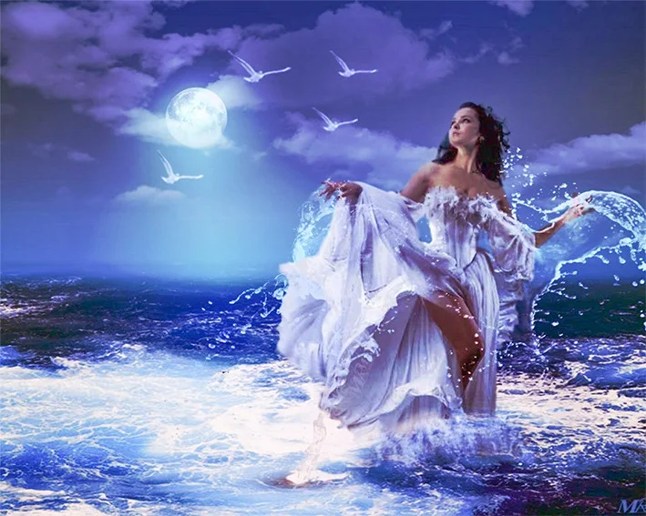 

DIY 5D Beautifull Girl in Sea Scenery Diamond Painting Cross Stitch Kids Diamond Embroidery Diamond Mosaic Home Decoration