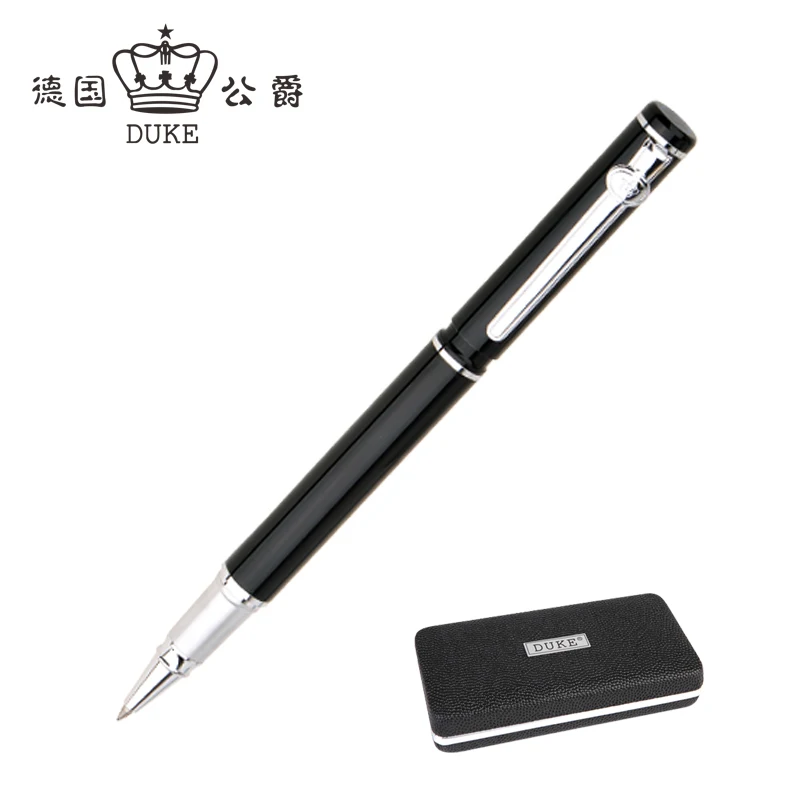 

Duke 928 High Quality Chessboard Metal Rollerball Pen 0.7mm Ballpoint Pen with Original Gift Case Office Supplies for Student
