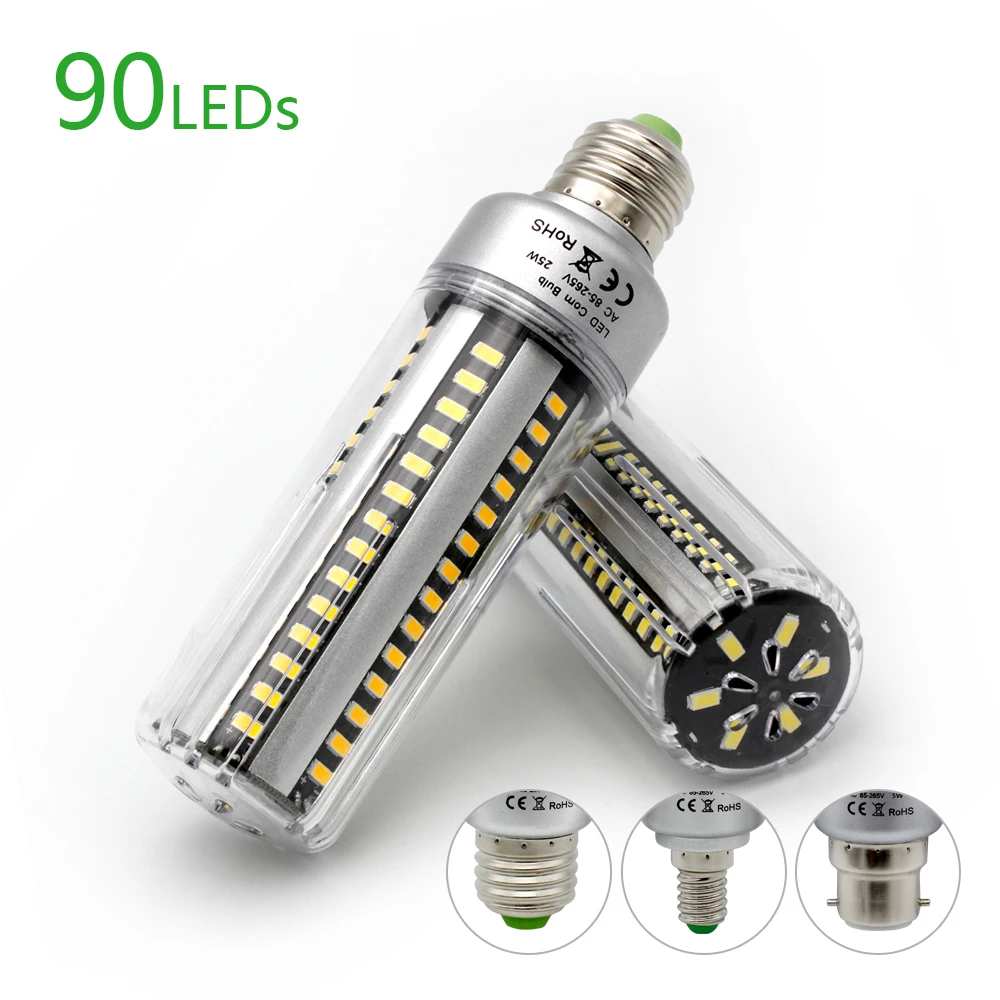 SMD 5736 светодиодный светильник кукуруза B22 E14 E27 AC 110 В/220 В алюминиевый PCB 5 Вт 7 9 15 20 25