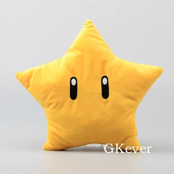

Super Mario Bros Yellow Star Soft Plush Toy Stuffed Doll Cushion 12" 30 cm