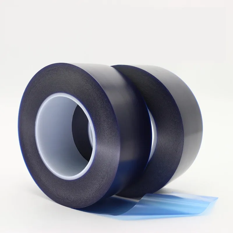 100 м ПВХ покрытая синяя лента высокотемпературная кислотная основа синяя пленка лента из нержавеющей стали металлическая поверхность защитная пленка Синяя