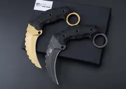 2 варианта! Один Karambit фиксированной Ножи для шашлыков, AUS-8 лезвие G10 Ручка Кемпинг тактический Ножи, выживания Ножи. Открытый Инструменты