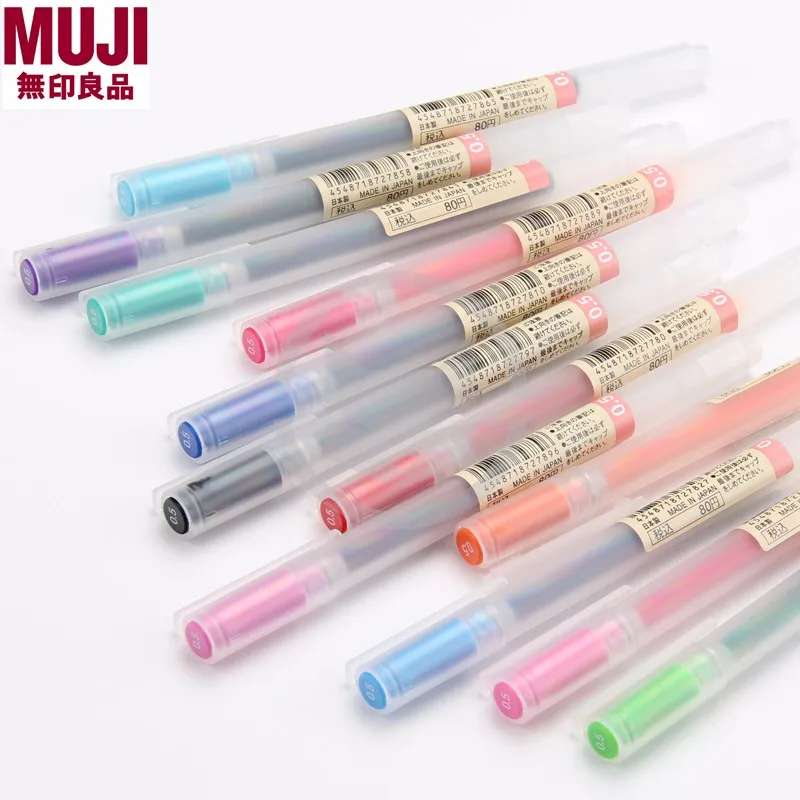 Японские канцелярские принадлежности MUJI Скрапбукинг цветная гелевая ручка 0,38 мм Сакура розовая Студенческая ручка школьные и офисные принадлежности для письма