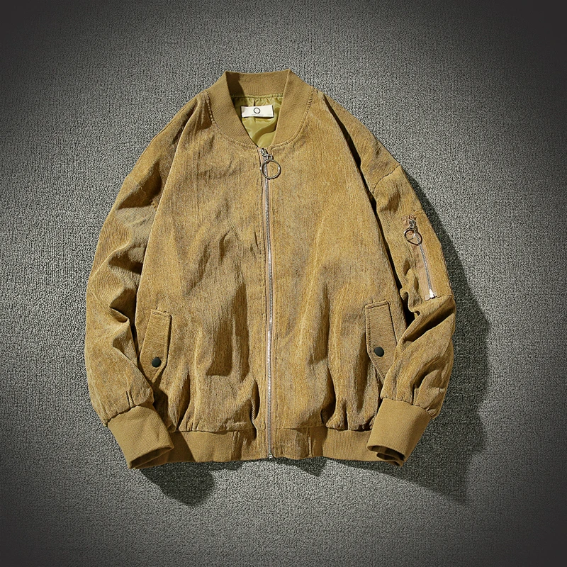 Разборчивая модель года, Весенняя Вельветовая Мужская куртка большого размера Ma1, куртка-бомбер, мужская уличная куртка в стиле хип-хоп Kanye West, верхняя одежда - Цвет: kaqi