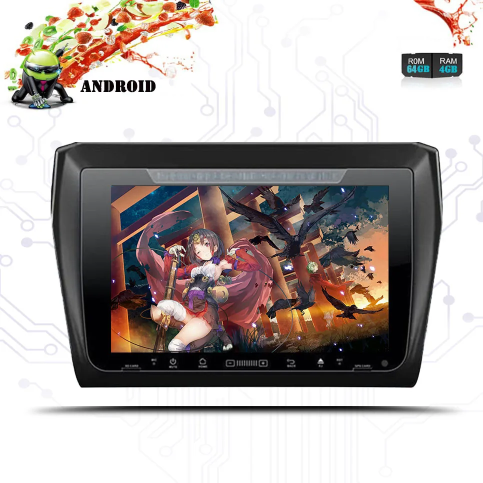 Best Auto car radio stereo android 9.0 4GB+64GB px5 video dvd player for Suzuki Swift 2016 2017 2018 CarPlay android auto dab 1