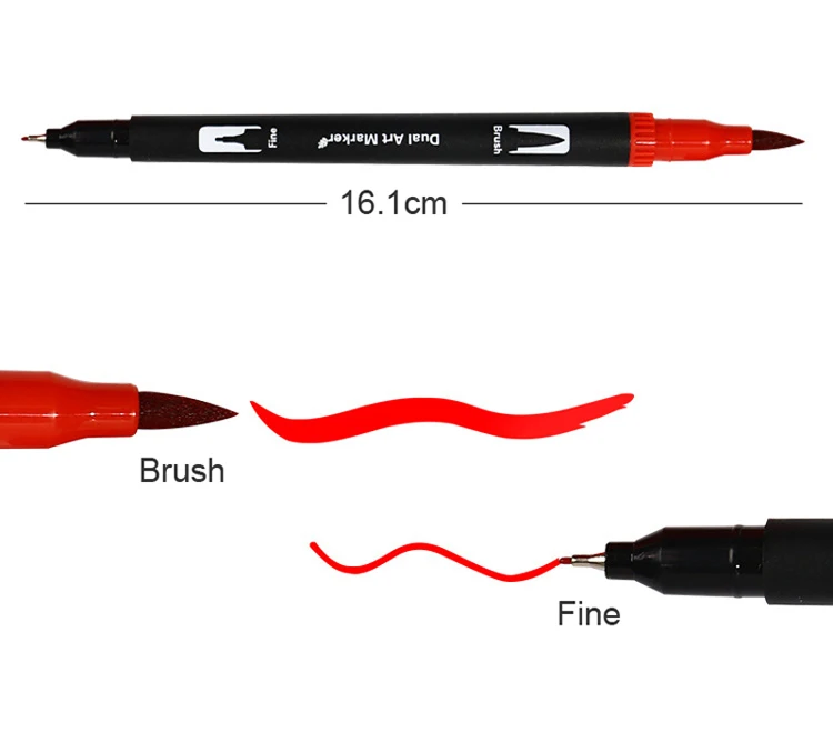 12/18/24/36/48/72/100 Colors Dual Brush Art Markers Pen Fine Tip and Brush Tip Pens for Journals Coloring Books Calligraphy