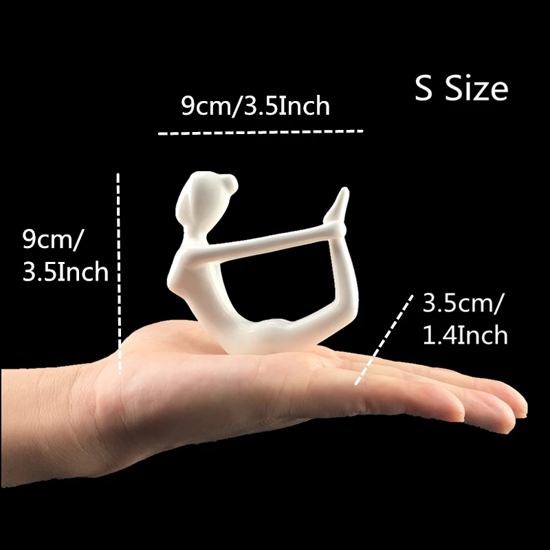 VILEAD 12 видов стилей, белые керамические статуэтки для йоги, абстрактные женские миниатюрные статуэтки для йоги, статуэтки для йоги, украшения для дома
