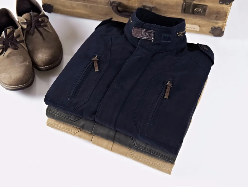 Cheap Men Washing Cotton Air Force One Bomber Jacket Male Clothing Spring Autumn Mens Jackets High-quality Brand Multi-pocket Coat