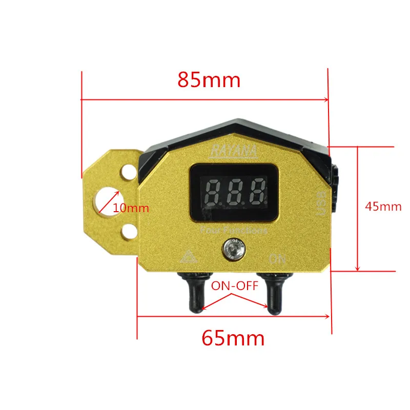 Переключатель управления рулем мотоцикла кнопка включения-выключения с дисплеером напряжения USB зарядное устройство для iphone мобильного телефона