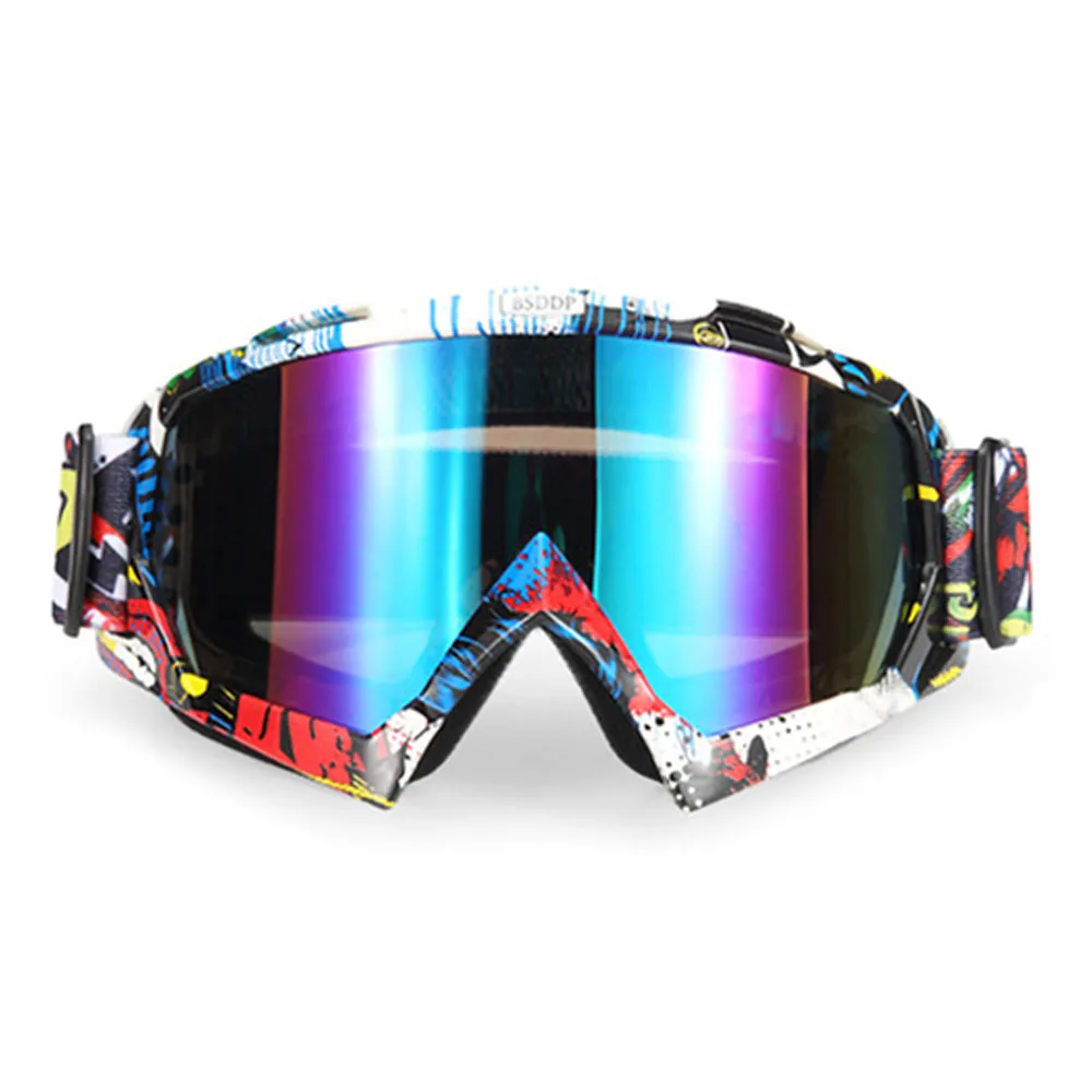 HEROBIEKR очки для мотокросса, очки для велоспорта, MX, шлем для внедорожников, Лыжный спорт для мотоцикла, грязный велосипед, гоночные очки, Мото очки - Цвет: A018 Colorful