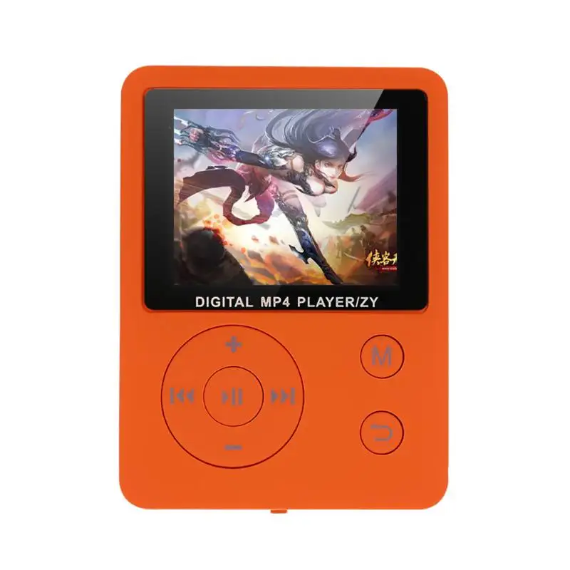 Оранжевый Портативный MP4 HiFi музыкальный видео плеер FM Электронная книга Walkman 1," цветной экран ультратонкий MP4 плеер поддержка 32G TF карта 13 языков - Цвет: Оранжевый