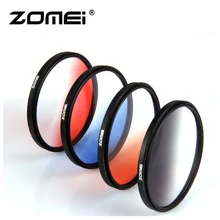 Zomei камера Filtro Ультра тонкая рамка GND Gradula цветные фильтры синий серый красный оранжевый 49 55 58 62 67 72 77 82 мм для DSLR камеры