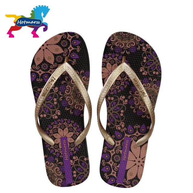 floral flip flops