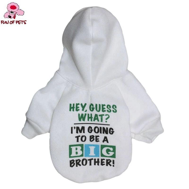 

New Fashion Autumn & Winter Cool "BIG BROTHER!" Pattern T-Shirt Pet Clothes with Hoodies for Dogs Puppy Clothing