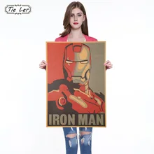 Марвел герой Железный человек винтажная крафт-бумага классический фильм плакат домашний Декор Украшение стены Искусство Офис школа DIY принты в стиле ретро 1 шт