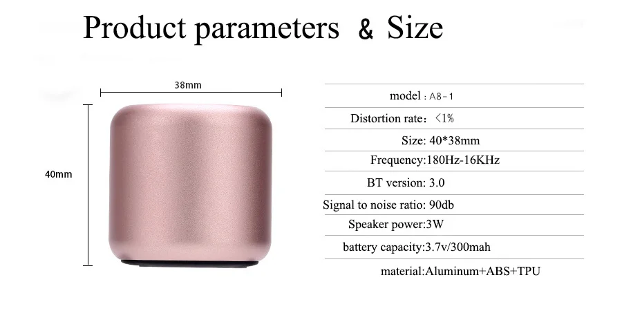 A8 tws size