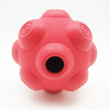 

Red Interdigital Region Natural Rubber Dog Toys Satellite Leaking Ball Pets A Tooth Toys Soft Novel Appearance No Injured Teeth