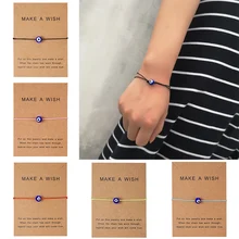 Turkish Evil Eye Beaded Adjustable Bracelet with Card 5 Colors Lucky Rope Bracelet for Women Handmade Braided Bracelet Jewelry Turkish Evil Eye Beaded Adjustable Bracelet with Card 5 Colors Lucky Rope Bracelet for Women Handmade Braided Bracelet Jewelry