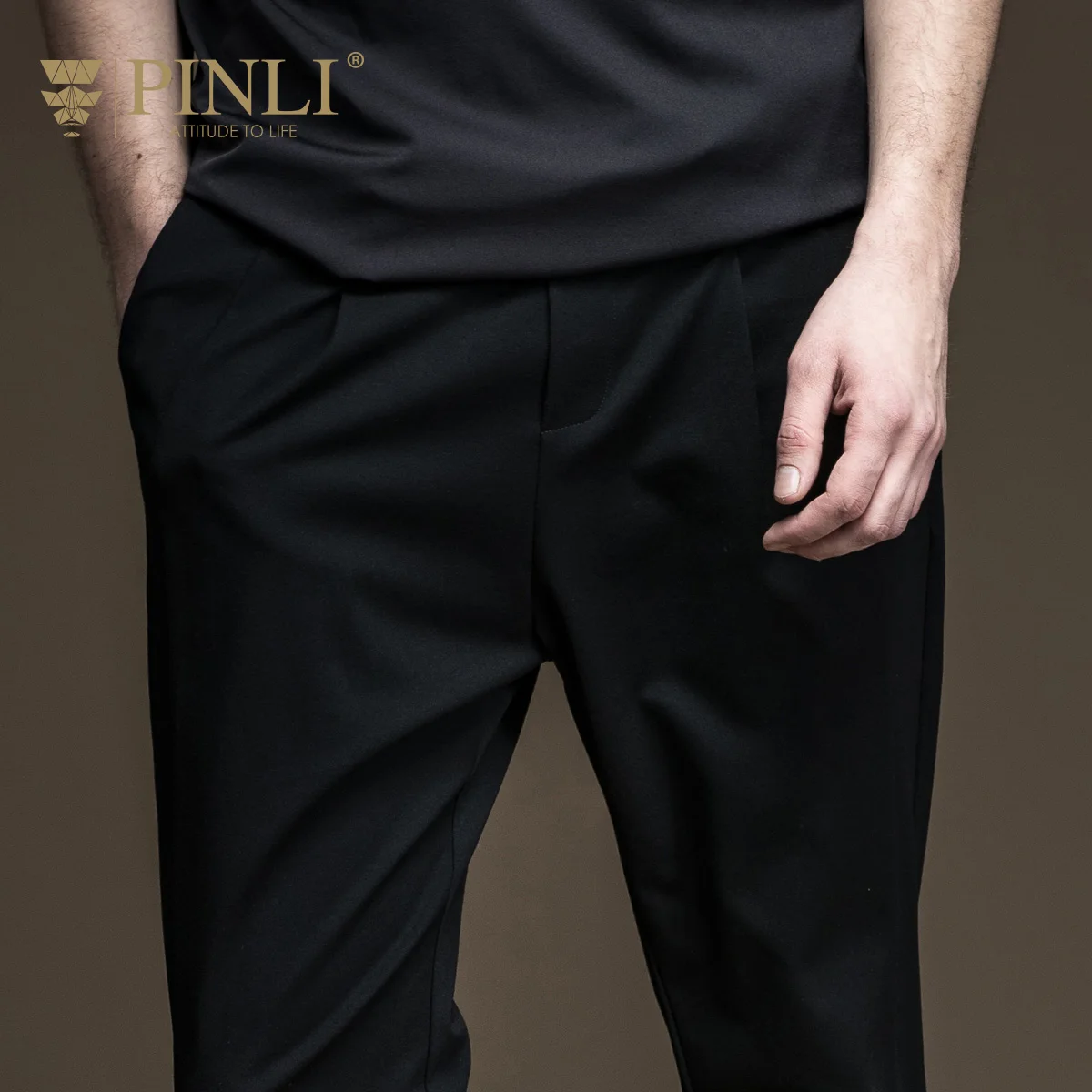 Обычные спортивные штаны средней плотности, повседневные трикотажные штаны средней плотности Pinli Pinly, новые весенние мужские штаны для отдыха, вязанные в171317089