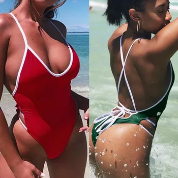 

BKLD 2018 Summer Rompers Women Jumpsuits Bodysuits Sexy Sleeveless Bandage Cross Beach Bodysuit Backless Lace Up Women Bodysuit