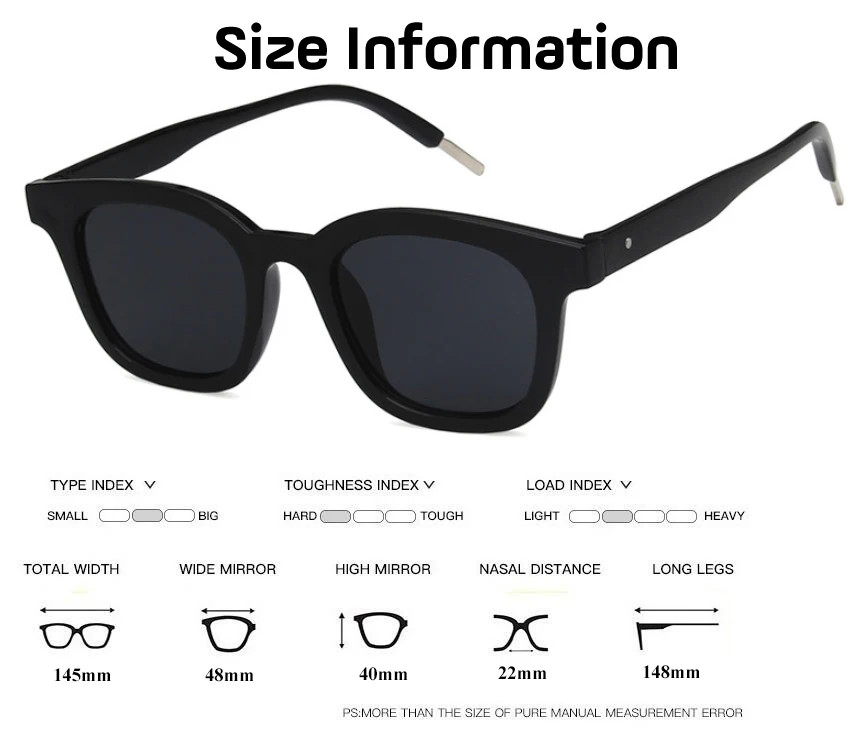 2019 Brand Design Classic Sunglasses Men Women Driving Square Frame Sun Glasses Male Female Eyewear Goggle UV400 Gafas De Sol