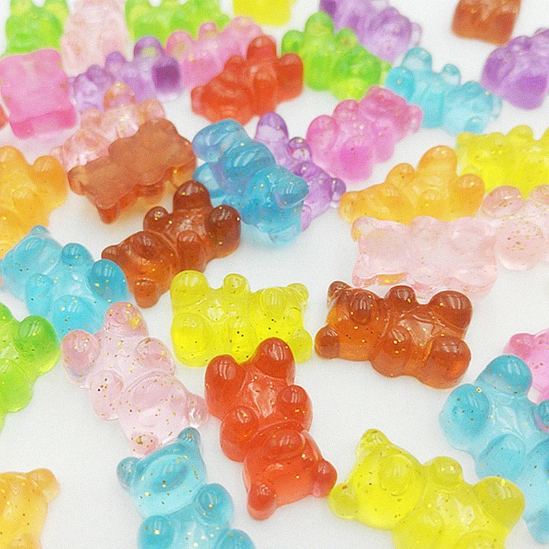 

Happy Monkey 20pcs/pack Slime Supplies Toys Resin Cute Kawaii Glitter Slime Charms DIY Filler Decor For Fluffy Clear Cloud Slime