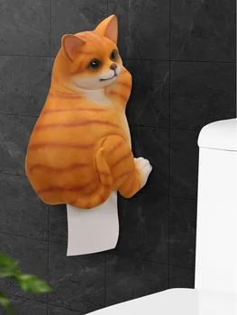 

Modern Resin Cute Animal Paper Holder Wall Hanging Crafts Decoration Bathroom Wall Sticker Ornament toilet Wall Statue Craftwork