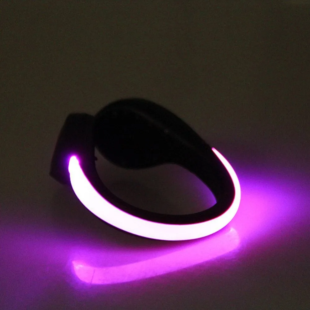 Perfect 1 Pcs LED Luminous Shoe Clip Outdoor Bicycle LED Luminous Night Running Shoe Safety Clips Cycling Sports Warning Light Safety 2