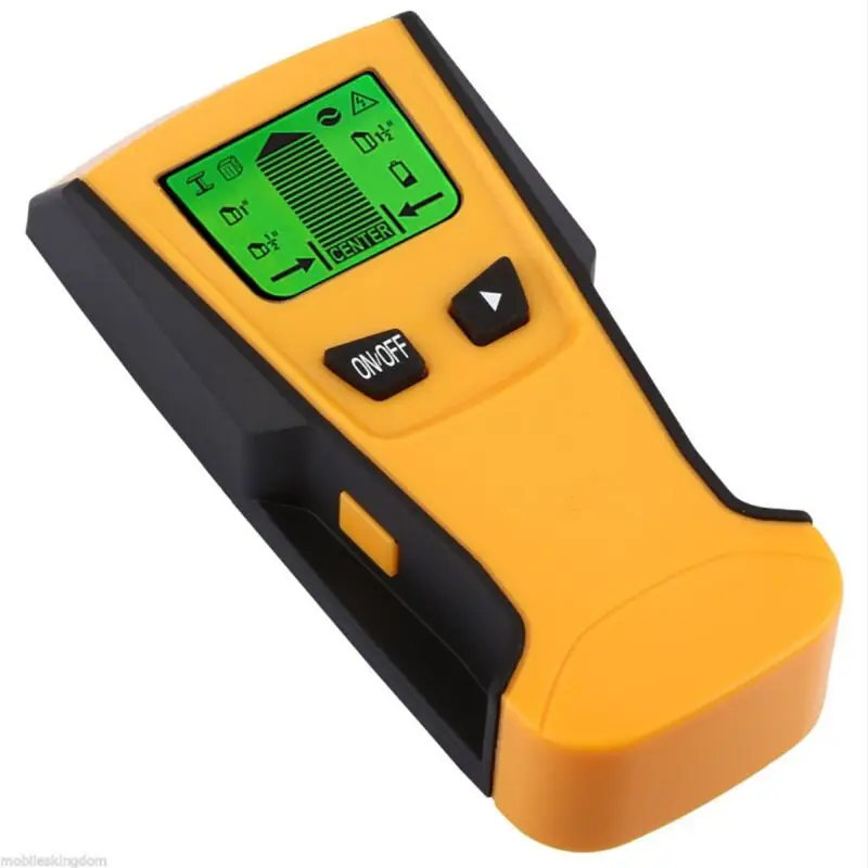 

Yellow TH210 Wall Thickness Gauge Without Battery Backlight Stud Metal AC Wire Scanner Wall Stud Finder Electronic Auto Calibrat