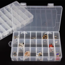 6 шт. пластиковый регулируемый отсек Коробка для хранения 24 отсека для ювелирных изделий/дома с использованием коробок