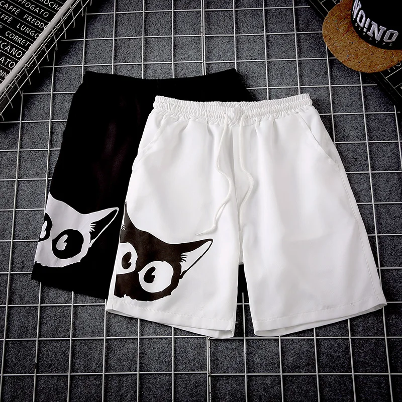 

Summer Men's Beach Shorts Hip Hop Printing Mens Shorts Quick Dry Large Size Elastic Waist Men's Beach Shorts