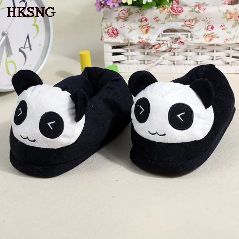 

HKSNG Winter Animal Adult Warm Pikachu Shark Panda Stitch Slippers Paw Claw Indoor Floor Home Shoes Christmas Gift