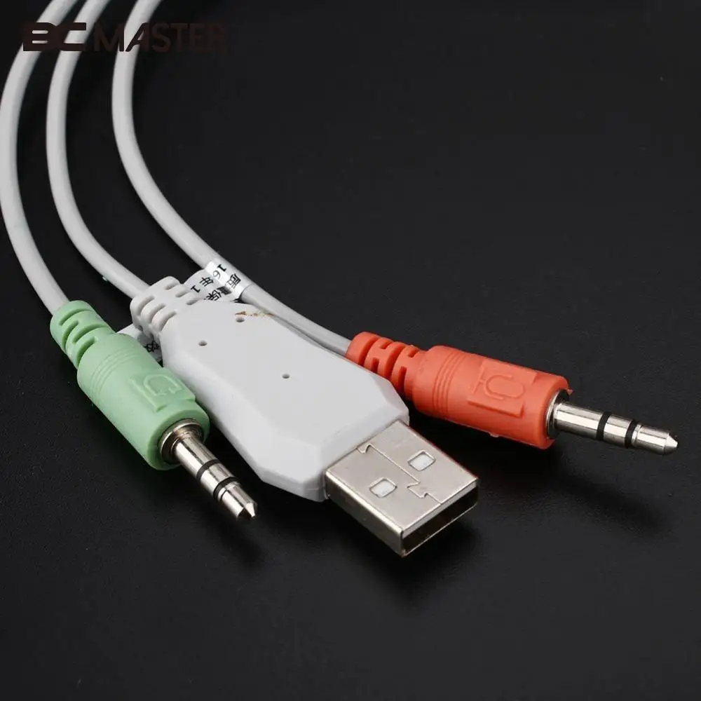 BCMaster светодиодные наушники игровые стерео басы большие с микрофоном геймерская