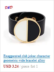 D& D нео-готический очаровательный кожаный браслет для женщин Femme Кристалл крутая застежка браслеты и браслеты магнит металл