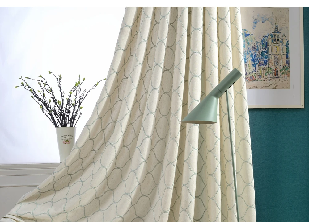 P.O.F новые полосатые вышитые шторы для гостиной подхотящий тюль для спальни шторы обработки окна