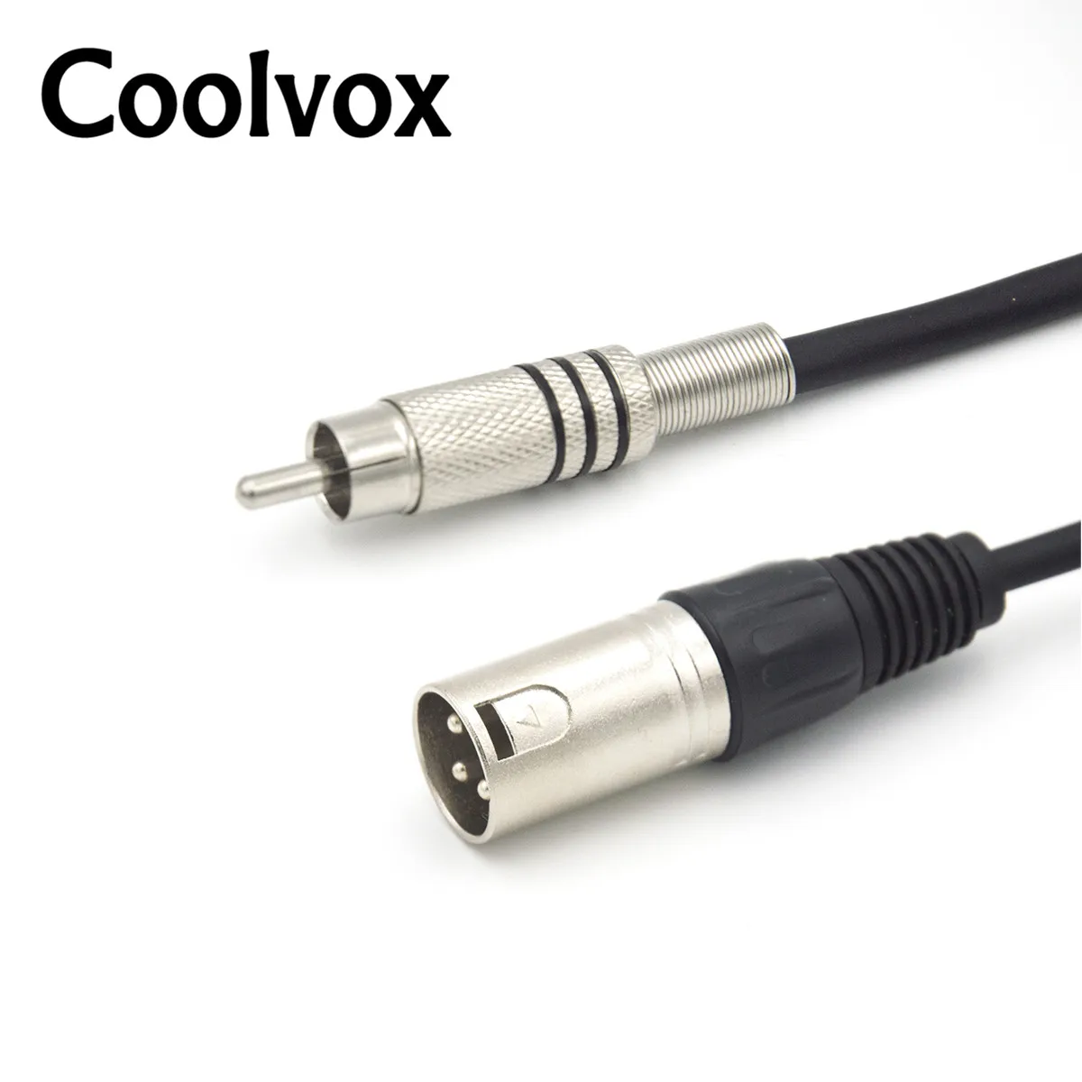 Защитный аудиокабель Coolvox с RCA на двойной XLR 3 контактный Штекерный аудио кабель