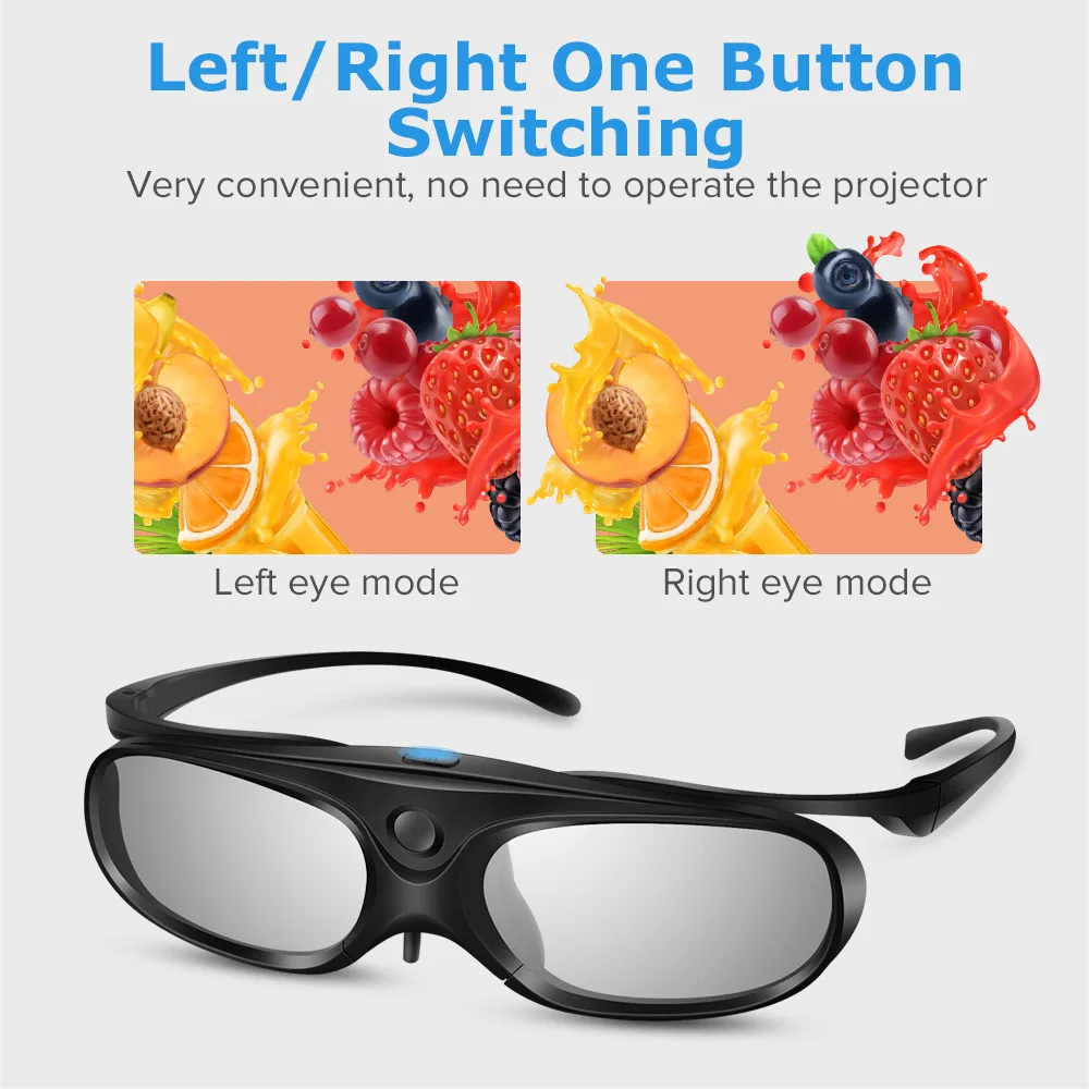 

Elikliv 3D Glasses Active Shutter DLP Link clip on compatible for Optoma BenQ Sharp Acer Samsung projector