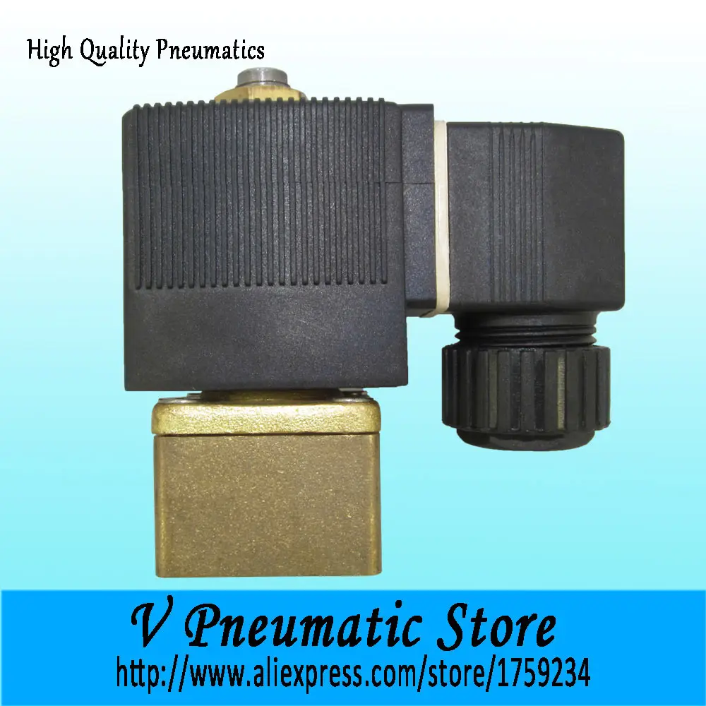 

1/4 inch direct acting brass material miniature 3 way solenoid valve 12v for air compressor