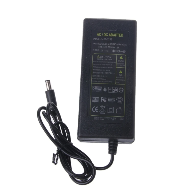 12 V 5A 60 W AC к DC адаптер Питание для 5050 гибкий светодиодный свет Газа 3528